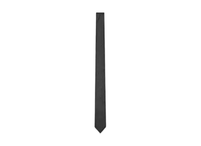Saint Laurent Cassandre Narrow Tie In Silk Jacquard "Black"