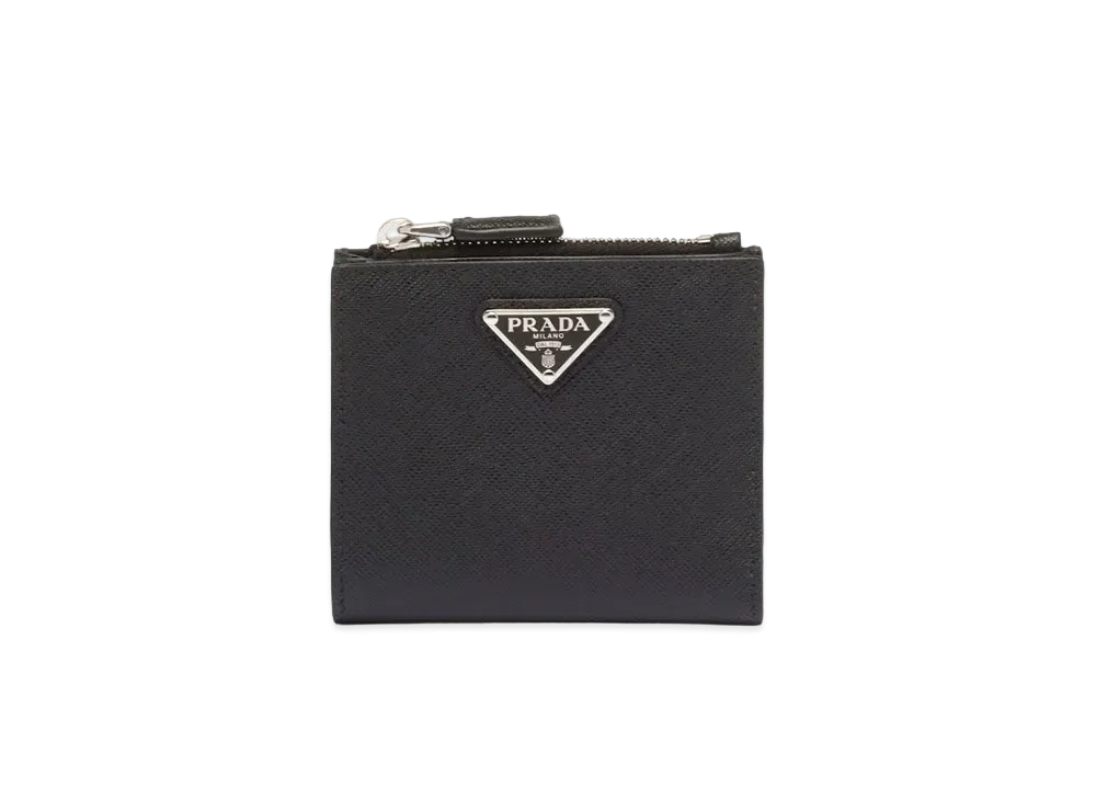 PRADA Small Saffiano Leather Wallet "Black"