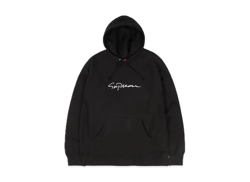 Supreme Classic Script Hooded Sweatshirt "Black"