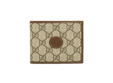GUCCI GG Wallet With Removable Card Case "Beige/Ebony"