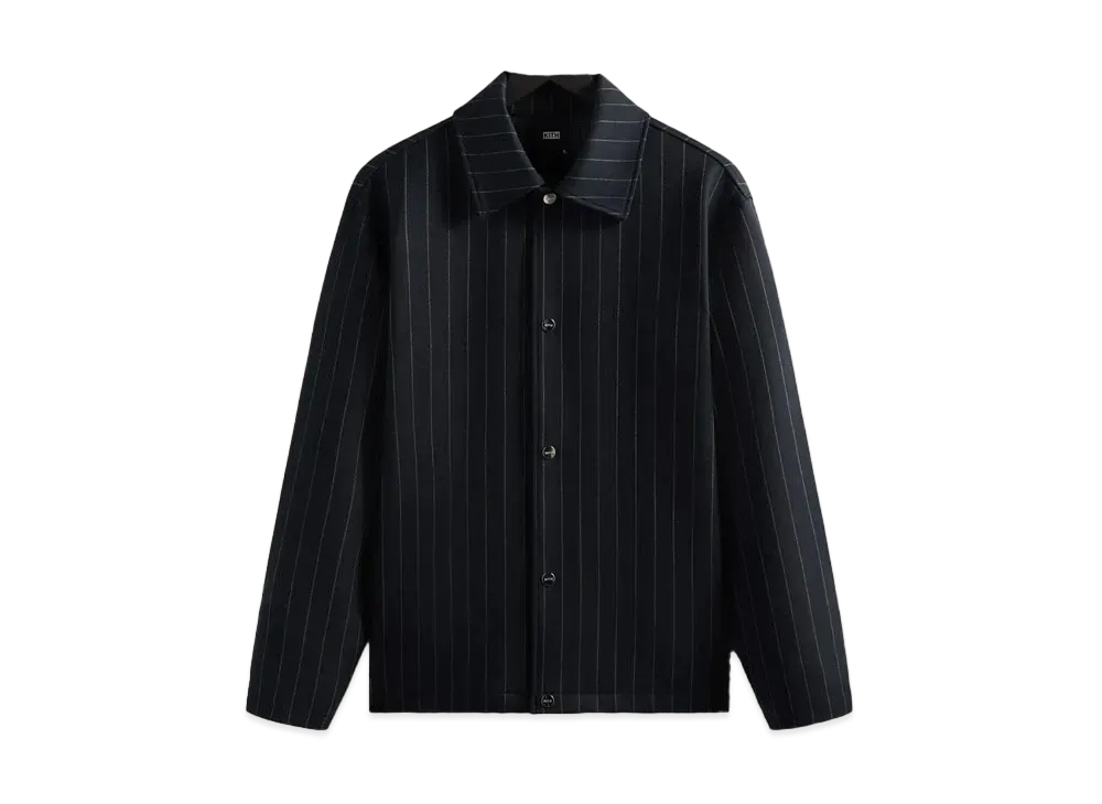 Kith Pinstripe Double Knit Coaches Jacket "Nocturnal"