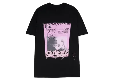 Travis Scott Cactus Jack For Fragment Pink Sunrise Tee "Black"