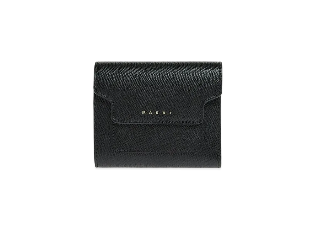 Marni Saffiano Leather Wallet "Black"