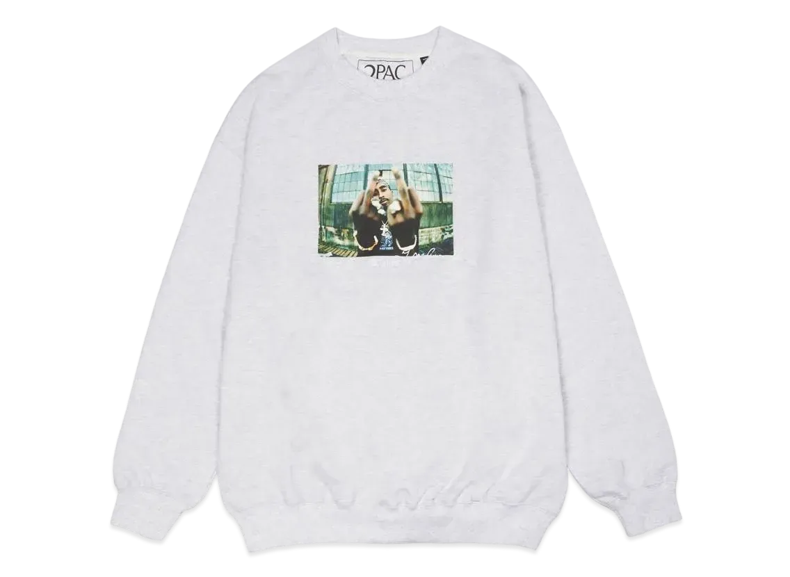 XLARGE x 2Pac Crewneck Sweat "Ash"
