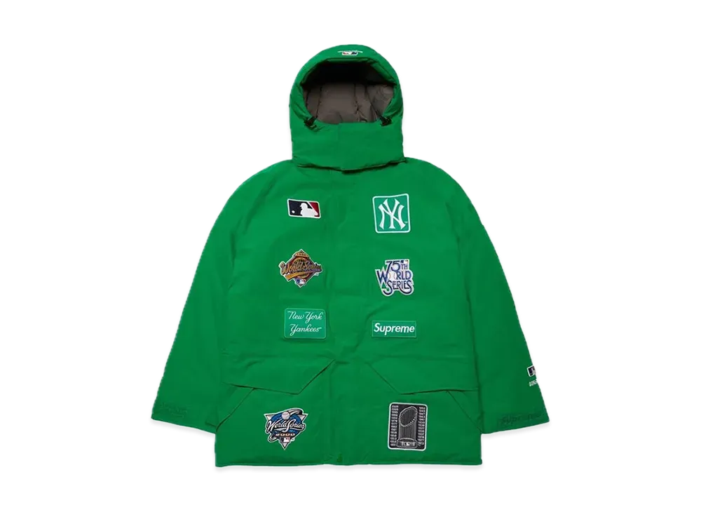 シュプリーム ニューヨーク ヤンキース ゴアテックス 700-フィル ダウン ジャケット "グリーン"