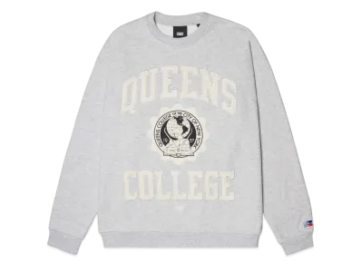 Kith x Russell Athletic x CUNY Queens College Crewneck "Light Heather Grey"