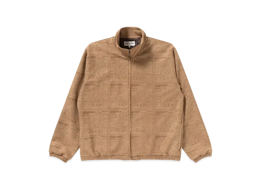 Black Eye Patch Priority Label Fake Suede Track Jacket "Brown"