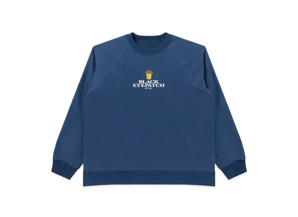 Black Eye Patch Royal Crown Logo Crew Sweat "Navy"