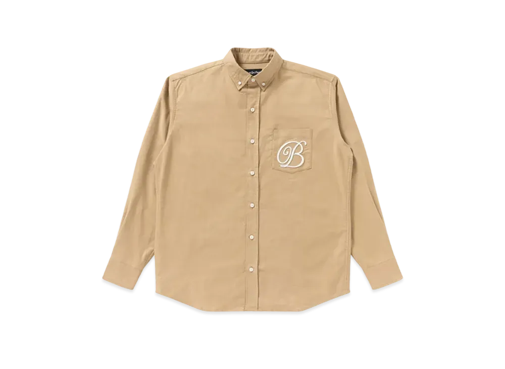Black Eye Patch B Emblem Oxford Shirt "Sand"