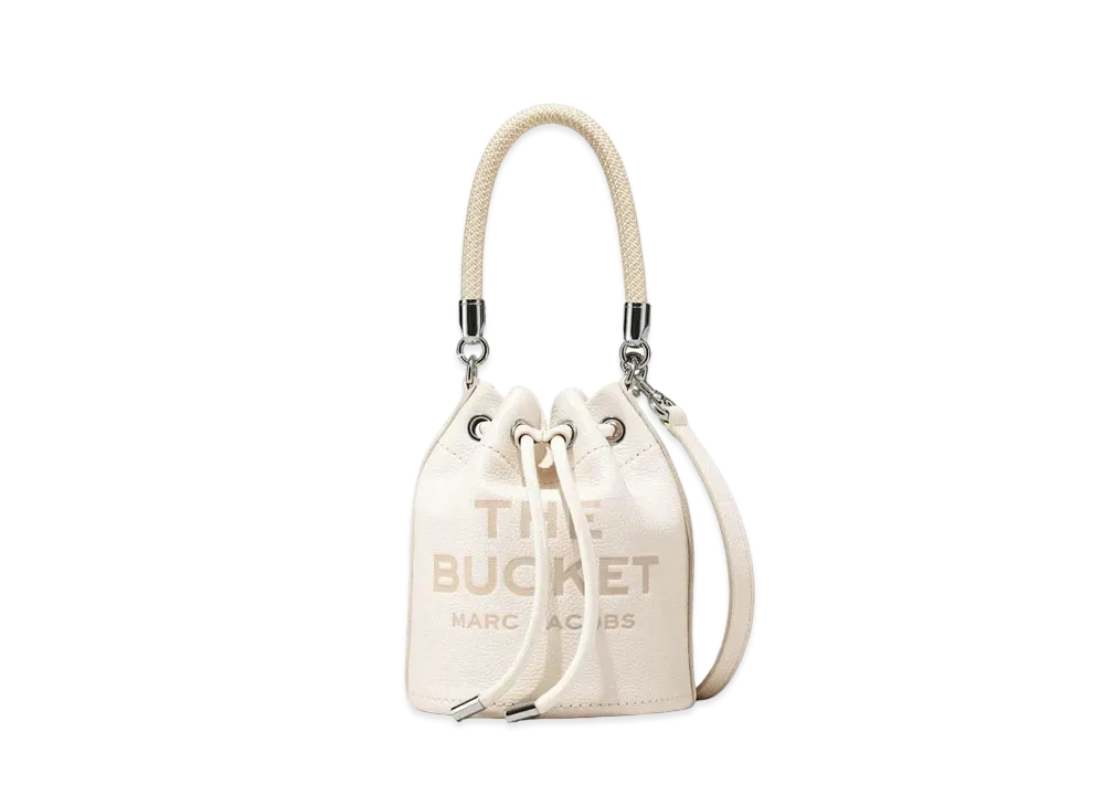 Marc Jacobs The Leather Bucket Bag "Cotton/Silver"