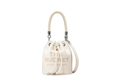 Marc Jacobs The Leather Bucket Bag "Cotton/Silver"