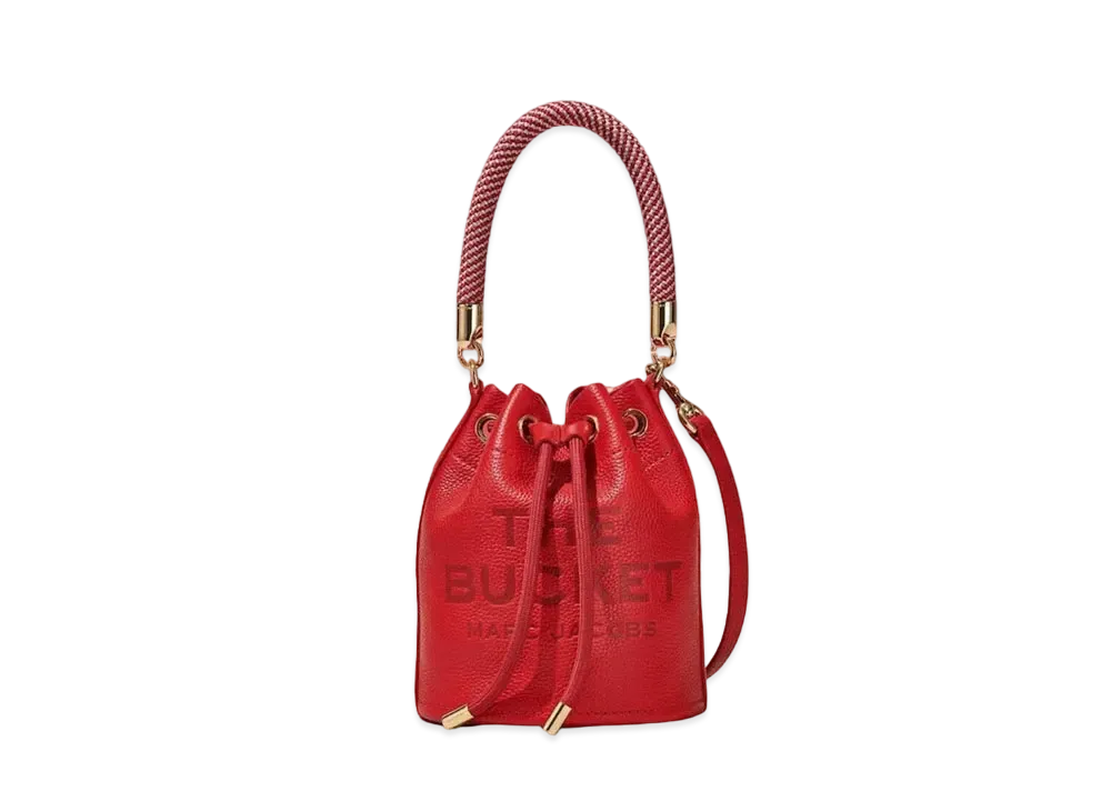 Marc Jacobs The Leather Bucket Bag "True Red"