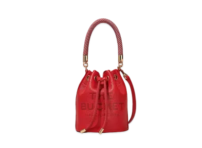 Marc Jacobs The Leather Bucket Bag "True Red"