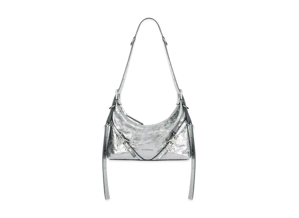 GIVENCHY Mini Voyou Bag In Leather "Silver Gray"