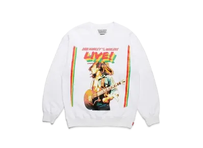 WACKO MARIA Bob Marley / Middle Weight Sweat Shirt "White"