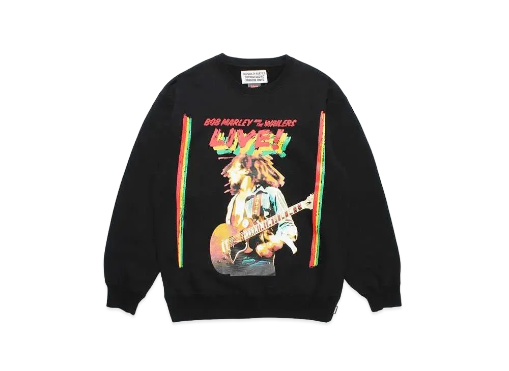 WACKO MARIA Bob Marley / Middle Weight Sweat Shirt "Black"