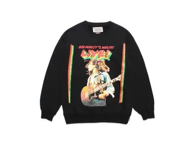 WACKO MARIA Bob Marley / Middle Weight Sweat Shirt "Black"