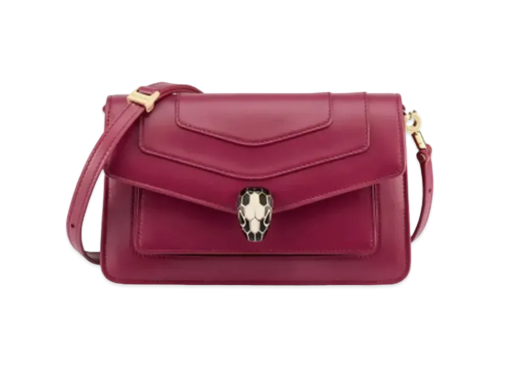 BVLGARI Serpenti Forever East-West Shoulder Bag "Anemone Spinel Pinkish Red"