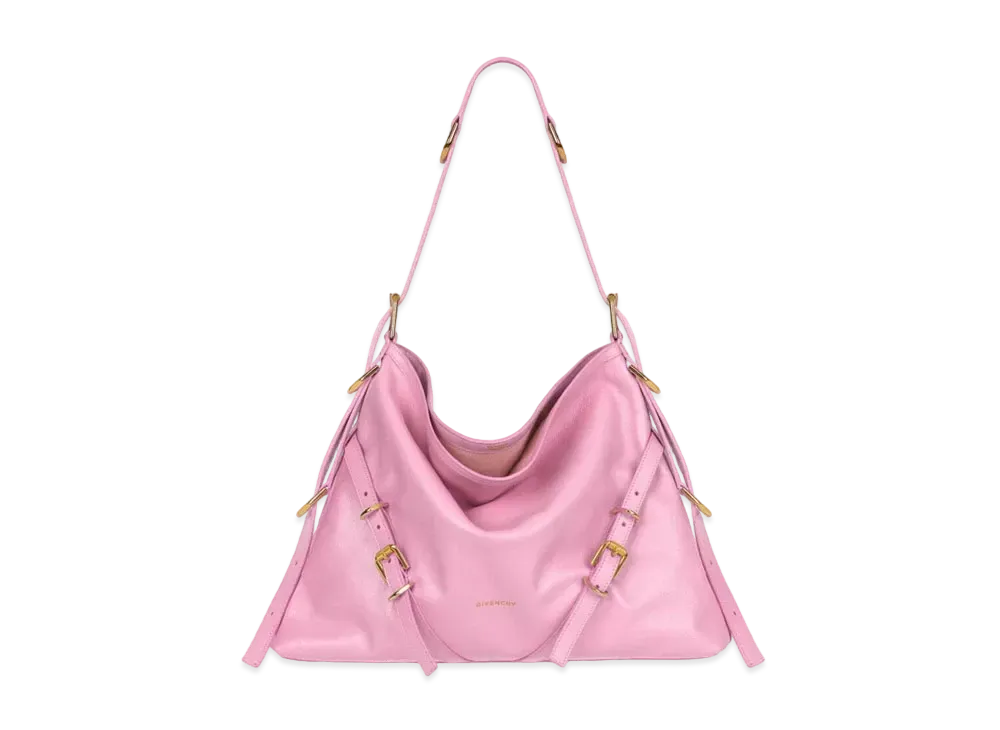 GIVENCHY Medium Voyou Bag In Leather "Grapefruit Pink"