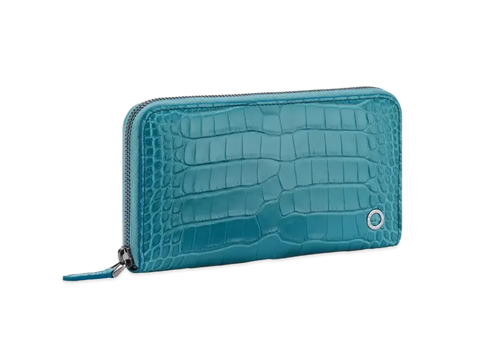 BVLGARI Bvlgari Man Zip Wallet Japan Exclusive "Cerulean Topaz Light Blue"