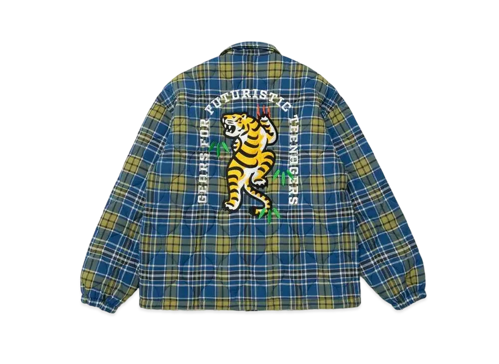 HUMAN MADE Quilted Check Coach Jacket "Blue"