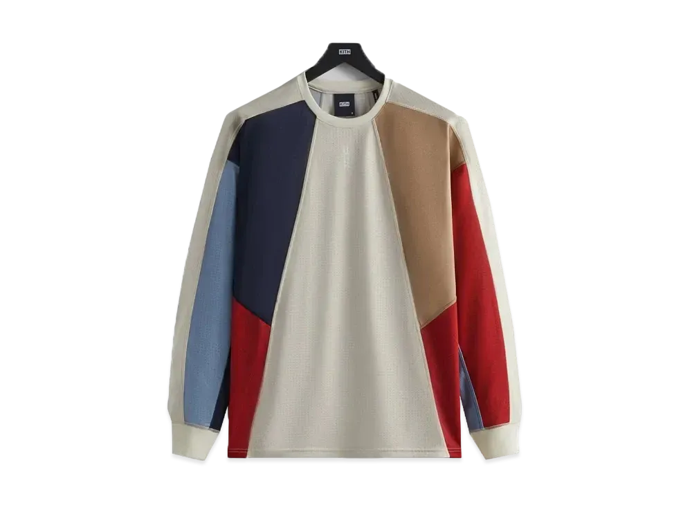 Kith Long Sleeve Panelled Otto Tee "Sandrift"