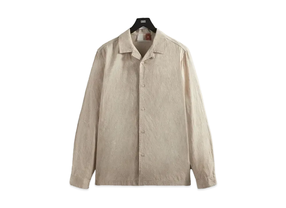 Kith Paisley Jacquard Thompson Camp Collar Shirt "Veil"