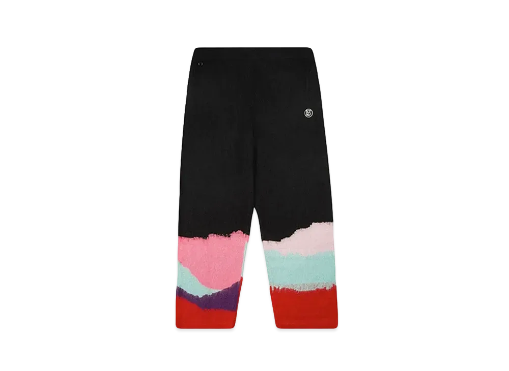 A GOOD BAD INFLUENCE MULTI COLOR MOHAIR KNIT PANTS "BLACK"