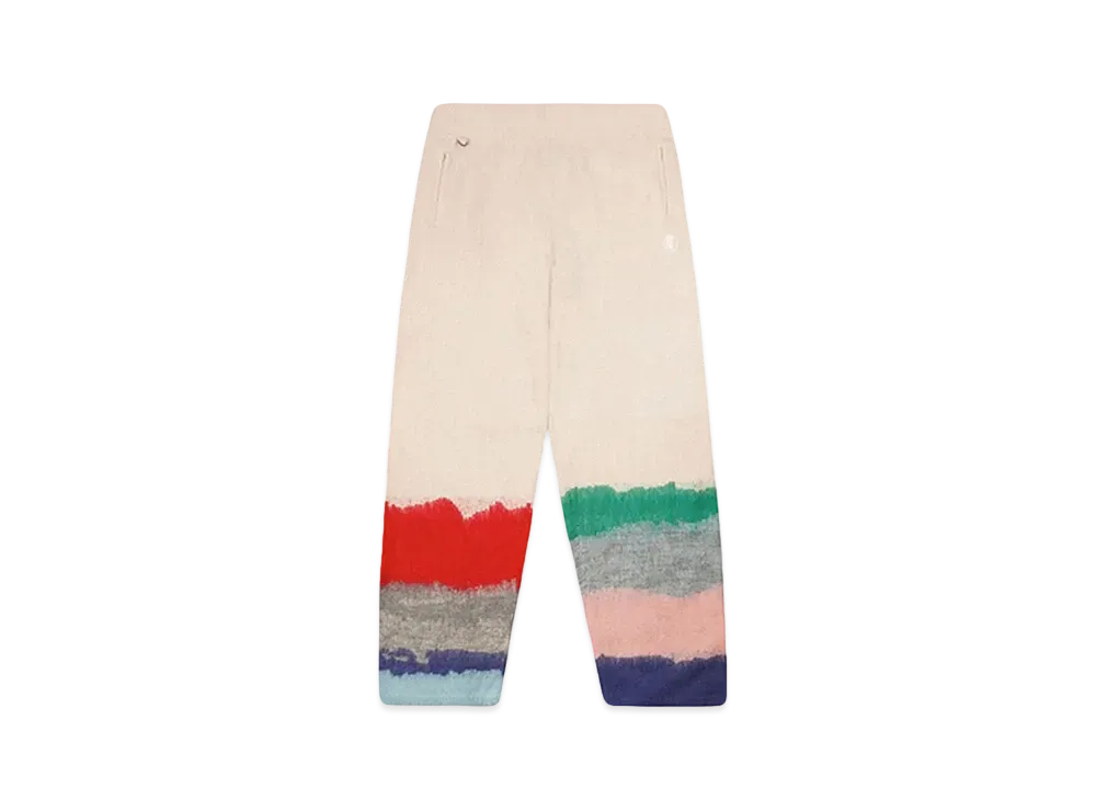 A GOOD BAD INFLUENCE MULTI COLOR MOHAIR KNIT PANTS "WHITE"