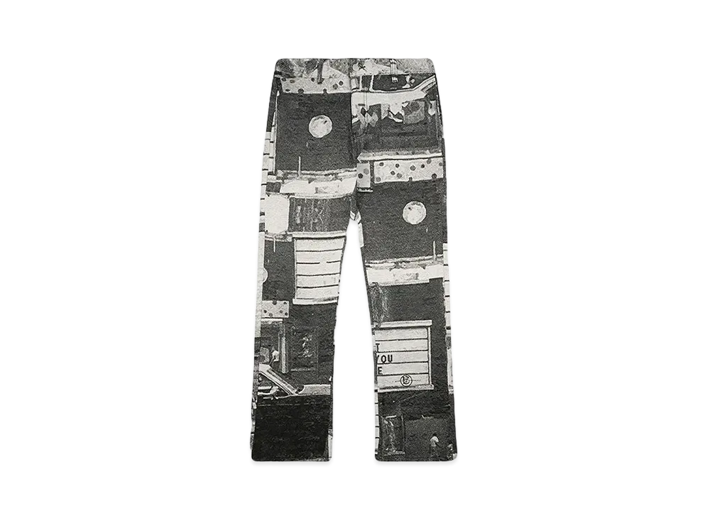 A GOOD BAD INFLUENCE JACQUARD FLAIR PANTS "BLACK"