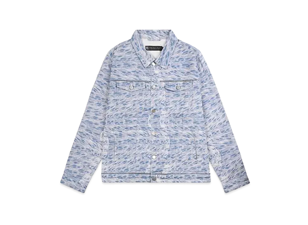 A GOOD BAD INFLUENCE THE ORIGINAL SKULL CAMO DENIM JACKET "BLUE"