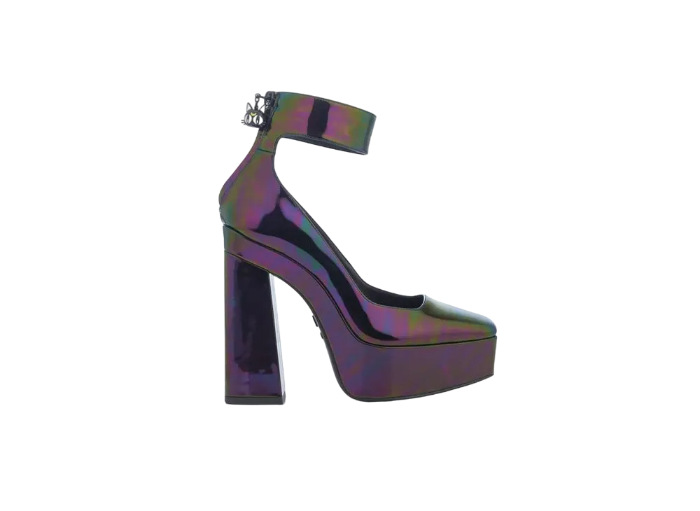 Jimmy Choo x Pretty Guardian Sailor Moon Luna Platform 140 Hologram Patent Platform Pump "Iridescent"