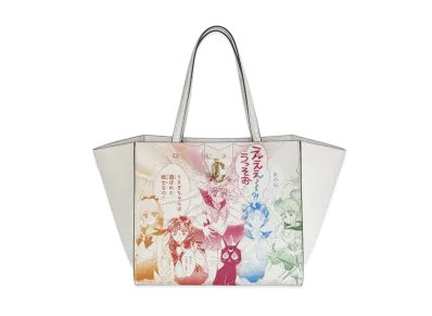 Jimmy Choo x Pretty Guardian Sailor Moon Sailor Guardians Varenne Tote Bag Manga Printed PU Leather "Rainbow"