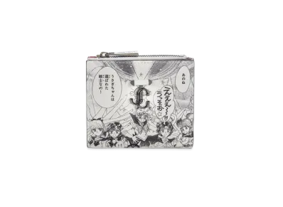 Jimmy Choo x Pretty Guardian Sailor Moon Sailor Guardians Hanni Wallet Manga Printed PU Leather "Monochrome"