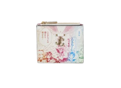 Jimmy Choo x Pretty Guardian Sailor Moon Sailor Guardians Hanni Wallet Manga Printed PU Leather "Rainbow"
