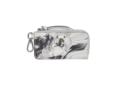 Jimmy Choo x Pretty Guardian Sailor Moon Sailor Moon & Tuxedo Mask Lise-Z Card Holder Manga Printed PU Leather "Monochrome"