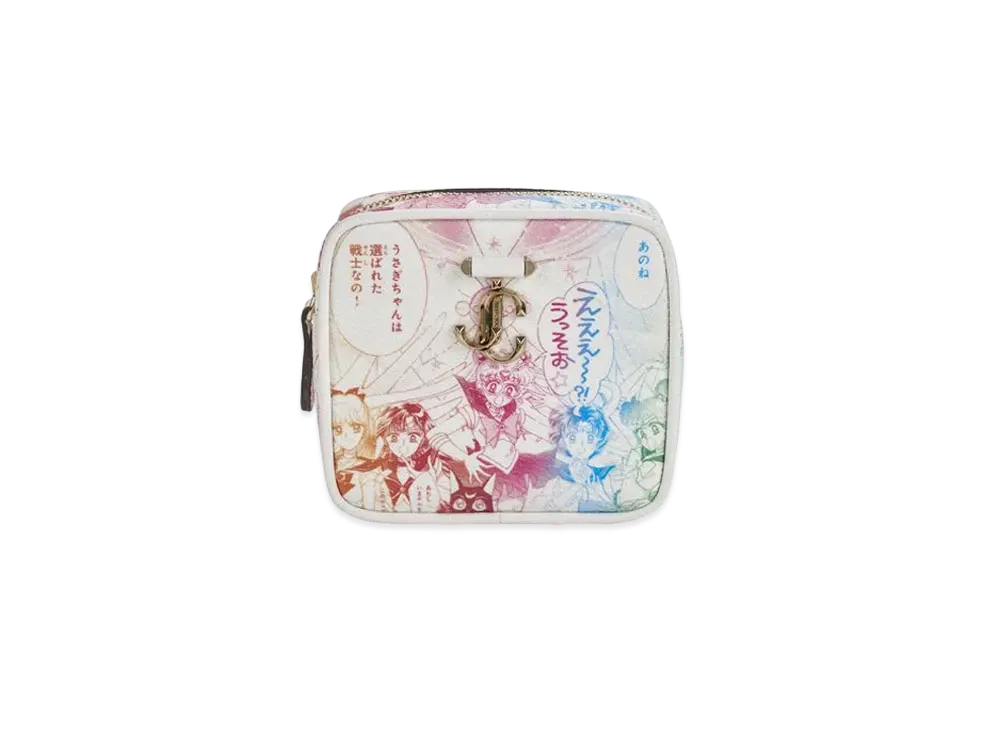Jimmy Choo x Pretty Guardian Sailor Moon Sailor Guardians Rainbow Wrist Bag Manga Printed PU Leather "Rainbow"