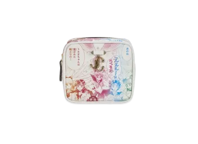 Jimmy Choo x Pretty Guardian Sailor Moon Sailor Guardians Rainbow Wrist Bag Manga Printed PU Leather "Rainbow"
