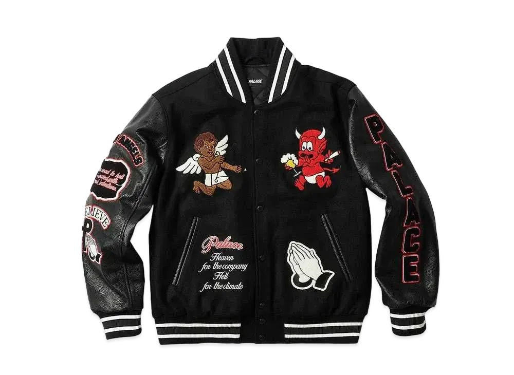 PALACE Fallen Angels Varsity Jacket "Black"