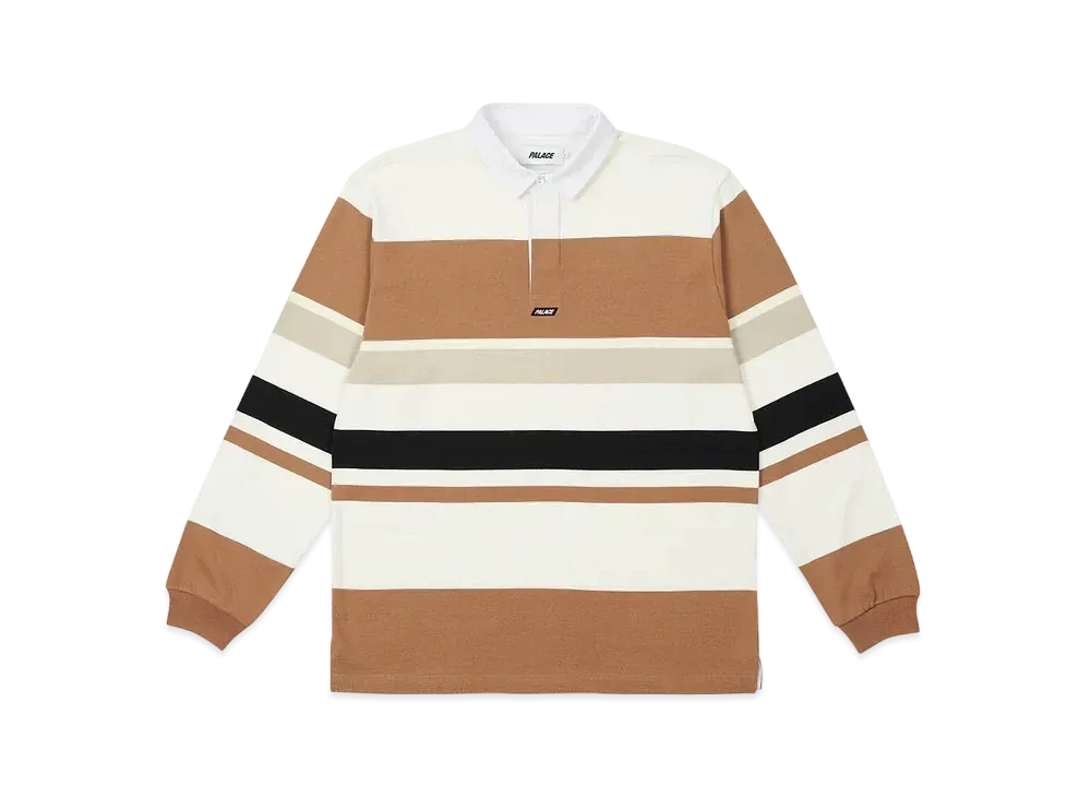PALACE Big Stripe Rugby Top "White"