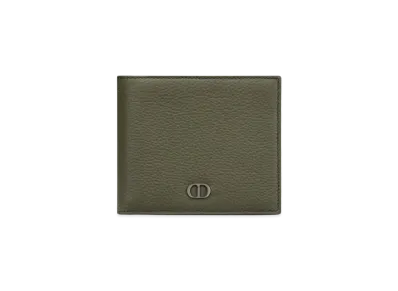 Dior Wallet With Coin Case CD Icon Grained Calfskin "Olive"
