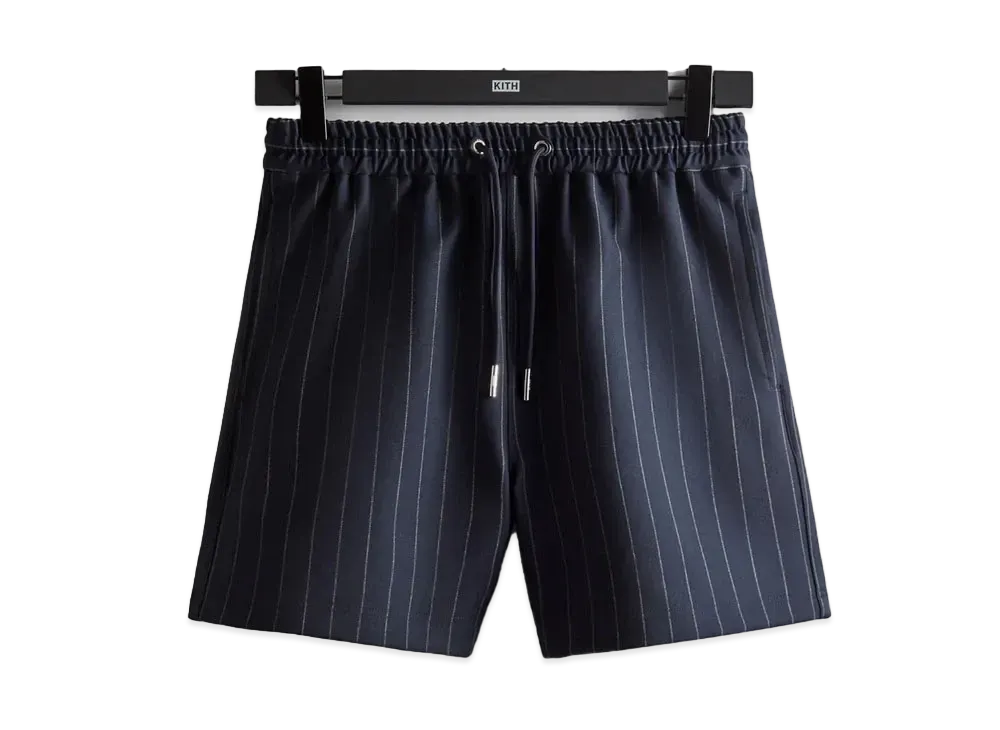 Kith Pinstripe Double Knit Fairfax Short "Nocturnal"