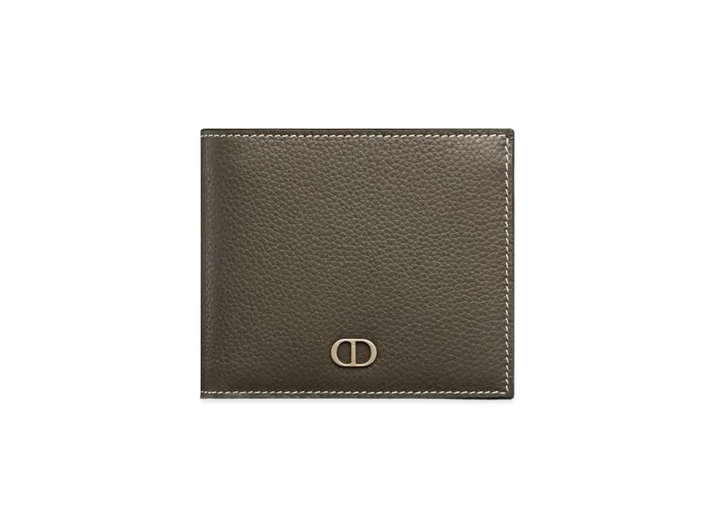 Dior Wallet With Coin Case CD Icon Grained Calfskin "Ebony"