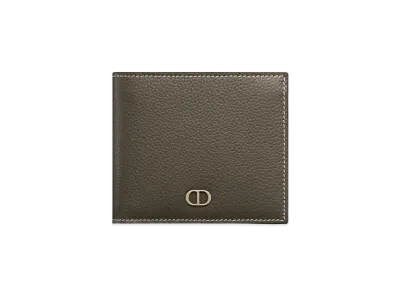 Dior Wallet With Coin Case CD Icon Grained Calfskin "Ebony"