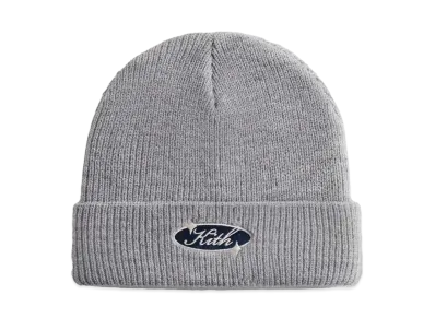Kith Clean Script Acrylic Beanie "Light Heather Grey"