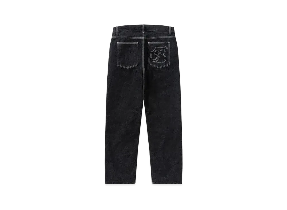 Black Eye Patch B Emblem Baggy Jeans "Black"