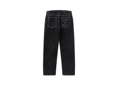Black Eye Patch B Emblem Baggy Jeans "Black"