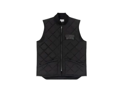 Black Eye Patch Deliveryman Quilted Vest "Black"