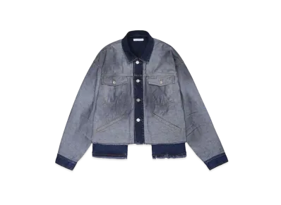 JieDa BACK SIDE CUT OFF DENIM JACKET "BACK SIDE DENIM"