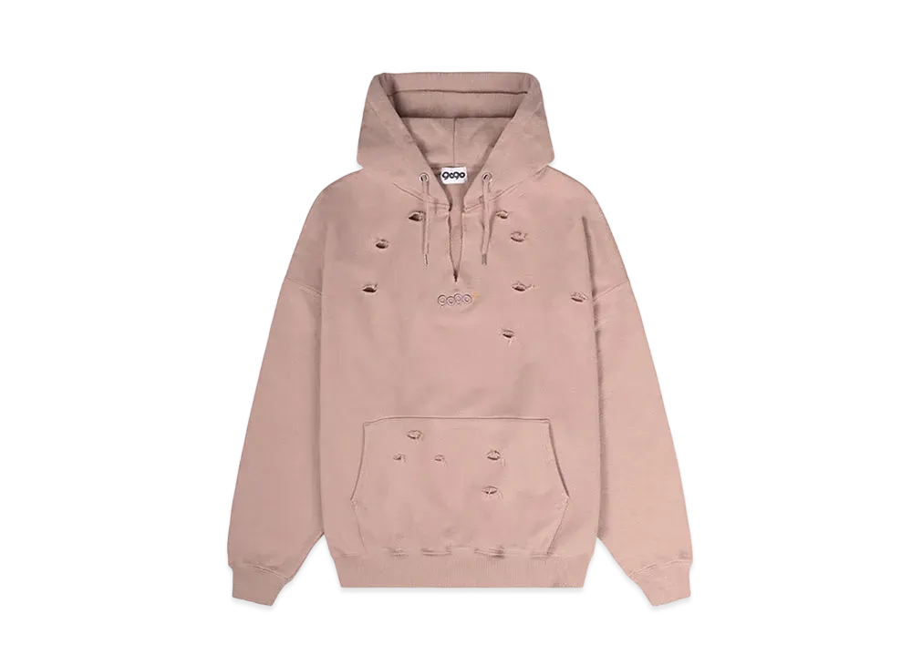 9090 Damage Logo Hoodie "Azuki"